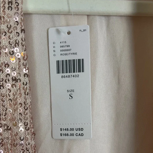 Anthropologie x Mare Mare Rose Gold Sequin Duster Cardigan Small - Picture 6 of 11